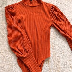 Ribbed Orange bodysuit